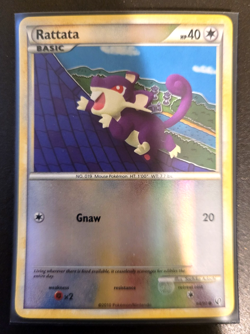 Pokemon TCG HGSS Undaunted Rattata Reverse Rare 64/90 LP/NM Condition - Image 1