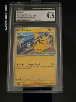CGC 9.5 Pokemon Pikachu 2024 World Championships Promo SVP: 190 Mint+ - Image 1