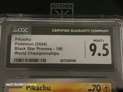 CGC 9.5 Pokemon Pikachu 2024 World Championships Promo SVP: 190 Mint+ - Image 2