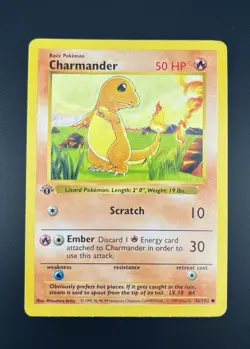 Pokemon Charmander 1st Edition #46/102 Base Set - Image 1