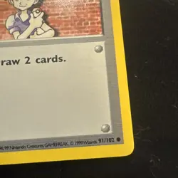 1999 Pokemon Trainer Bill First 1st Edition 91/102 Base Set Rare Card 91 - Image 3