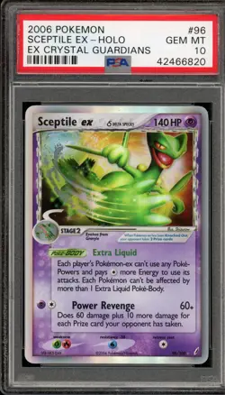 Pokemon Sceptile ex EX Crystal Guardians Holo Rare #96 PSA 10 Gem Mint - Image 1