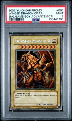 PSA 9 Winged Dragon of Ra GBI-003 Secret Rare Promo YuGiOh English Holo - Image 1