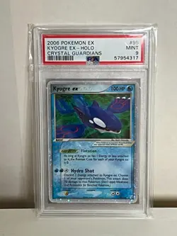 PSA 9 Kyogre EX #95 Crystal Guardians Ultra Rare Graded Pokemon Card Low Pop - Image 1