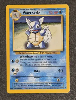 Pokemon TCG Wartortle Base Set Unlimited Card 42/102 LP - Image 1
