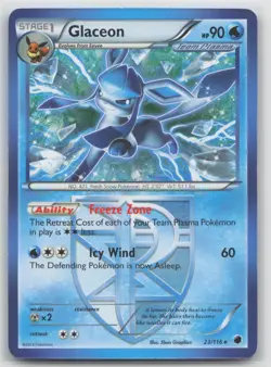 Pokemon Card Glaceon (Team Plasma) Rare Plasma Freeze 23/116 - Image 1