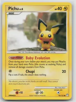 Pokemon Card Pichu Common Mysterious Treasures 93/123 - Image 1