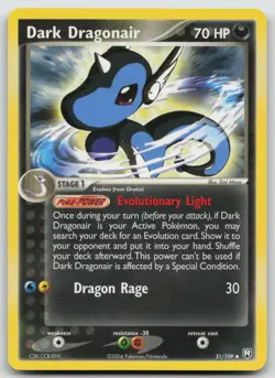 Pokemon Card Dark Dragonair Uncommon Team Rocket Returns 31/109 - Image 1