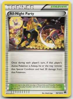 Pokemon Card All-Night Party Uncommon XY - BREAKpoint 96/122 - Image 1