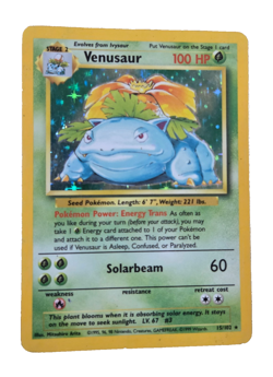 VENUSAUR - 15/102 - Base Set - Holo - Pokemon Trading Card 1999 100 hp - Image 1