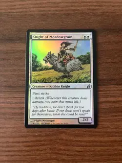 1x *FOIL* Knight of Meadowgrain (#28) Light Play Magic:the Gathering MTG Lorwyn - Image 1