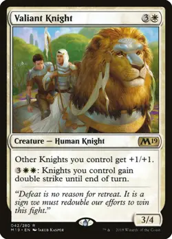 Valiant Knight | #42 | M19 | MTG | Regular | LP - Image 1