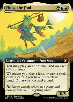 Flubs, the Fool - Foil - Extended Art - Buy-a-Box Promo NM, English MTG Bloombur - Image 1