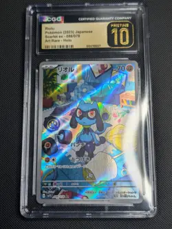 CGC Pristine 10 Riolu Japanese Scarlet Ex Art Rare Holo 086/078 - Image 1