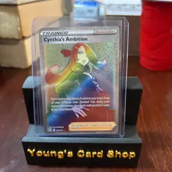 Cynthia's Ambition 178/172 NM/M Rainbow Secret Rare Brilliant Stars Pokemon TCG - Image 1