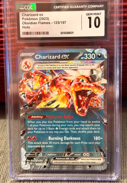 Pokemon TCG Charizard ex SV03: Obsidian Flames 125/197 Holo CGC GEM MINT 10 - Image 1