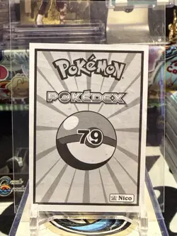 Pokemon Pokedex Nico Sticker #79 Slowpoke Vintage Rare CO 13W - Image 2