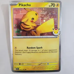 Pikachu 51/162 Stamped 2026 Pokemon Day 30th Anniversary Promo TCG - Image 1