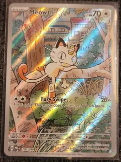 Meowth 106 Phantasmal Flames Holo Pokemon TCG - Image 2