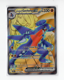 Cynthia's Garchomp ex 215/182 Ultra Rare Pokemon TCG Destined Rivals NM - Image 1