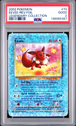 PSA 2 2002 Pokemon Legendary Collection Eevee 74/110 Reverse Holo Foil WOTC - Image 1
