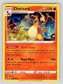 Pokemon TCG Charizard Vivid Voltage 025/185 Holo Exclusive Cracked Ice Holo - Image 1