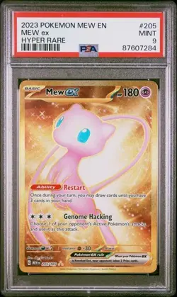 Mew EX 205/165 Gold HYPER RARE 2023 Pokemon Scarlet Violet 151 PSA 9 WN - Image 1
