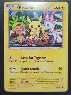 Pokemon Pikachu (XY95 Black Star Promo Holo Rare)-Let’s Eat Together 2016-LP - Image 1