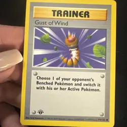 Pokemon Gust of Wind 1999 Base Set 1st Edition 93/102 Vintage Trainer - Image 1
