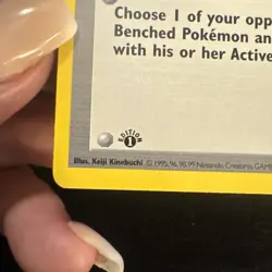 Pokemon Gust of Wind 1999 Base Set 1st Edition 93/102 Vintage Trainer - Image 2