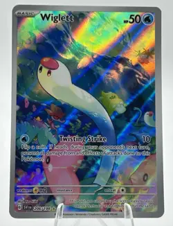 Wiglett 206/198 Scarlet & Violet Illustration Rare Full Art TCG Pokemon Card - Image 1