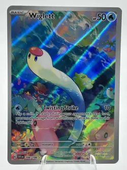 Wiglett 206/198 Scarlet & Violet Illustration Rare Full Art TCG Pokemon Card - Image 2