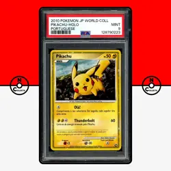 Pokemon PSA 9 Pikachu Holo Portuguese World Collection 2010 PW Promo - Image 1