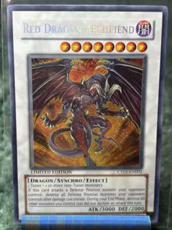 Yugioh Red Dragon Archfiend CT05-EN002 Limited Edition Secret Rare NM-LP - Image 1