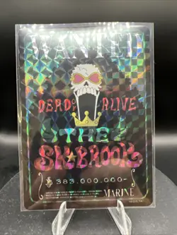 One Piece- Holographic- Wanted Poster- Brook (Soul King) Sticker - Image 1