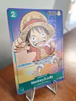 One Piece Monkey D. Luffy P-037 1st Anniversary Tournament Promo Holo 037 - Image 2