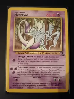 Pokemon TCG Card - Mewtwo (2000 12 WOTC Black Star Promo Vintage English) - Image 1