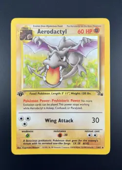 Pokemon Aerodactyl 1st Edition #1/62 Fossil Holo Card - Image 1