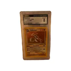 Kabutops Fossil 9/62 Holo Rare CGC 8 Pokemon Card 1999 Unlimited - Image 1