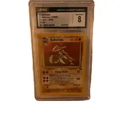 Kabutops Fossil 9/62 Holo Rare CGC 8 Pokemon Card 1999 Unlimited - Image 2