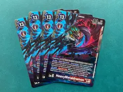 HeavyMetaldramon EX11-052 Playset Dawn of Liberator Digimon Card Game x4 - Image 1