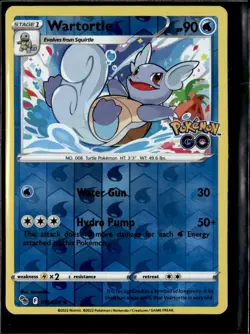 Pokemon Wartortle 016/078 Pokemon Go Reverse Holo Uncommon 2 Card Lot - Image 1