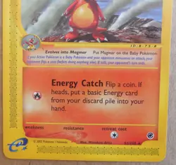Magby 52/165 Rare Non-Holo Expedition Base Set Pokemon Card NM - Image 3