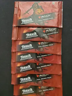 7x Tarkir Dragonstorm FOIL Promo Booster Packs - English - SEALED - Magic MTG - Image 1