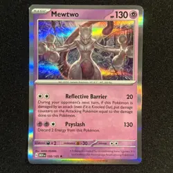 Mewtwo Holo Rare 150/165 SV: Scarlet & Violet 151 Pokemon TCG NM - Image 1