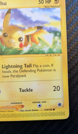 Pikachu 124/165 Expedition Base Set Regular LP Vintage 2002 Pokemon TCG - Image 4