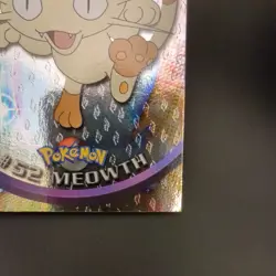 1999 Topps #52 Meowth Holo Foil TV Animation Series 1 Pokemon Blue Logo NM - Image 3
