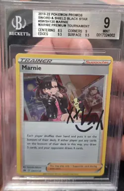 Beck 9 POKEMON PROMOS SWORD & SHIELD BLACK STAR MARNIE MARNIE PREMIUM TOURNAMENT - Image 1