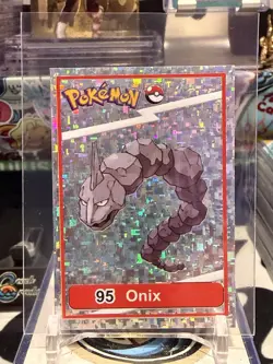 Pokemon Pokedex Nico Sticker #95 Onix Holo Rare Vintage CO 13W - Image 1