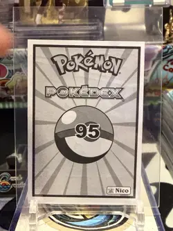 Pokemon Pokedex Nico Sticker #95 Onix Holo Rare Vintage CO 13W - Image 2